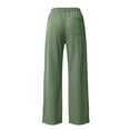 thumbnail image 5 of Ashyfjp Womens Solid Color Wide Leg Joggers Elastic Waistband Casual Trousers with Side Hand Pockets and Decorative Seams Versatile Commuting Wear, Size (S-3XL), 5 of 6