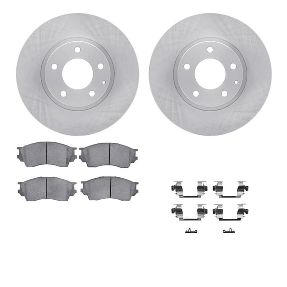 Dynamic Friction Company Front Brake Rotors with 5000 Advanced Brake Pads includes Hardware 6512-80169