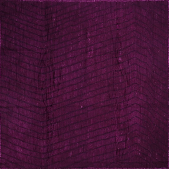 Ahgly Company Indoor Square Abstract Pink Contemporary Area Rugs, 4' Square