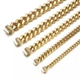 thumbnail image 5 of EOEMY 6mm-14mm Mens Miami Cuban Link Chain Solid Stainless Steel Necklace Or Bracelet-Gold-8mm-7.5Inch Bracelet, 5 of 9