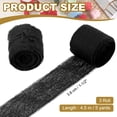 thumbnail image 2 of Uxcell Cotton Linen Ribbon Handmade Fringe Cotton Ribbon Frayed Fringe Fabric Ribbons for DIY Black, 2 of 7