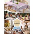thumbnail image 5 of Boho Purple Flowers Table Cloth, Waterproof Tablecloth for Rectangle Tables, Spring Floral Botanical Patchwork Vintage Reusable Washable Fabric Table Cover for Restaurant Kitchen Dining 60"x84", 5 of 9