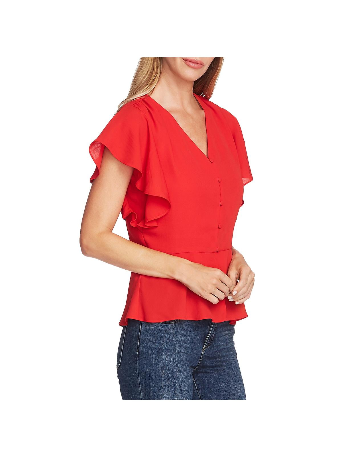 vince camuto red top