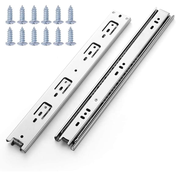 5 Pairs of 12 Inch Full Extension Drawer Slides Mount Ball Bearing Sliding