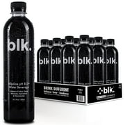 blk. Natural Mineral Alkaline Water, ph8  Fulvic & Humic Acid Extract, Trace Minerals, Electrolytes, Hydrate with Essential Minerals, 33.8 oz, 1L, 12 Pack