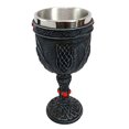 thumbnail image 2 of Atlantic Collectibles Celtic Night & Day Twin Dragon Guarding Orb 7"H Wine Goblet Cup Chalice, 2 of 3