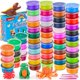thumbnail image 1 of Kit de arcilla ifergoo para secar al aire, 60 colores, con herramientas para niños, 1 of 8