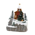 thumbnail image 2 of Centro de mesa con movimiento musical de casa navideña con luces y música, escena de nieve, regalos de fiesta para esposa, cumpleaños de año Nuevo árbol de Navidad, 2 of 8