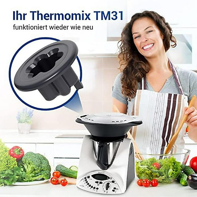 2pcs Motor Mixer Coupling Plastic Coupling Processing Machine Accessories Compatible with Thermomix TM31 Transmission Rotation Black_High-quality