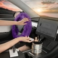 thumbnail image 5 of BDK Faux Fur / Wool / Sheepskin Steering Wheel Cover for Women - Soft, Fluffy, and Warm, Great for Winter (Purple), 5 of 8
