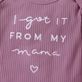 thumbnail image 6 of Mikrdoo Baby Girls Outfits 0 Months Baby Girls Letter Print 3 Months Baby Girls Romper Top Floral Print Pants Headband 3Pcs Winter Clothes Set,Purple, 6 of 9