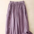 thumbnail image 7 of Outfmvch Yoga Pants Women Womens Linen Pants Wide Leg Pants Women Skinny Jeans for Women Womens Straight Leg Sweatpants Office Pants for Women Linen Pants Purple XL, 7 of 7