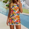 thumbnail image 2 of Casual Sleeveless Top and Shorts Set for Women, Polyester Blend, Loose Fit, Solid Color, Regular Length, for Spring or Fall, 2 of 5
