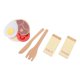 thumbnail image 4 of Kids Kitchen Accessories Wooden Toy Pot Dish Spoon Fork Foods Model Kitchen Food Cooking Toy Set for Toddlers, 4 of 4