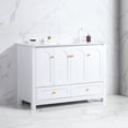 thumbnail image 2 of 48" White Bathroom Vanity with Soft - close Drawers and Ceramic Sink for Bathroom Comfort, 2 of 7