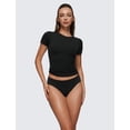 thumbnail image 3 of Calzones CRZ YOGA Softhold Bikini Paquete de 3 Negro Mediano, 3 of 4