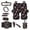 Black - Skull Rose Pumpkin, variant on LedBack Skull Spider Web Print Car Seat Covers Front and Back Full Set with Steering Wheel Cover Armrest Pad Safety Belt Pads Rearview Mirror Cover, Universal Fit Sedan SUV Truck Van