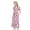 Pink-17, variant on Mitankcoo Girls Print Dresses Short Sleeve Crew Neck Ruched Maxi Dress for Summer Daily & Home 4-14Y