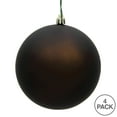 thumbnail image 3 of Vickerman 4.75" Chocolate Matte Ball Ornament, 4 per Bag, 3 of 5