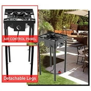Kapas Outdoor & Indoor Portable Propane Stove, Single Burners with Gas Premium Hose, Detachable Legs for Backyard Kitchen, Camping Grill, Hiking Cooking, Outdoor Recreation