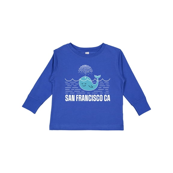 Inktastic San Francisco California Whale Watching Boys or Girls Long Sleeve Toddler T-Shirt