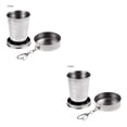 thumbnail image 3 of Advancent Taza de agua plegable de acero inoxidable, taza plegable para acampar, suministros para beber al aire libre Blanco 250ML 2piezas Advancent CBP174133, 3 of 6