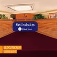 thumbnail image 3 of JS Sanders Universal V Berth 1 Piece 100% Egyptian Cotton 800TC V Berth Bedding Fits mattresses up to 8” Depth Durable & Easy Washable - Great Gift for Boaters Burgundy, 3 of 7