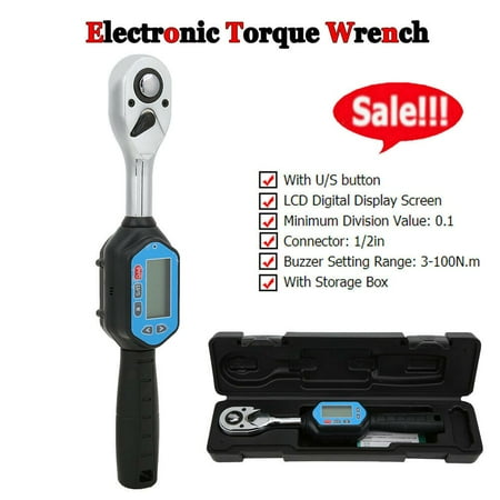 

Mini High Precision Adjustable Digital Electric Torque Wrench Repair Tools 1/2in