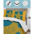thumbnail image 4 of Quilts Twin Size, Orange Yellow Blue Starfish Soft Comforter Bedding Set for Bed, Summer Beach Coastal Modern Lightweight Quilted Bedspread with Pillow Cover(2 Pieces) for All Season, 68x86 Inch, 4 of 6