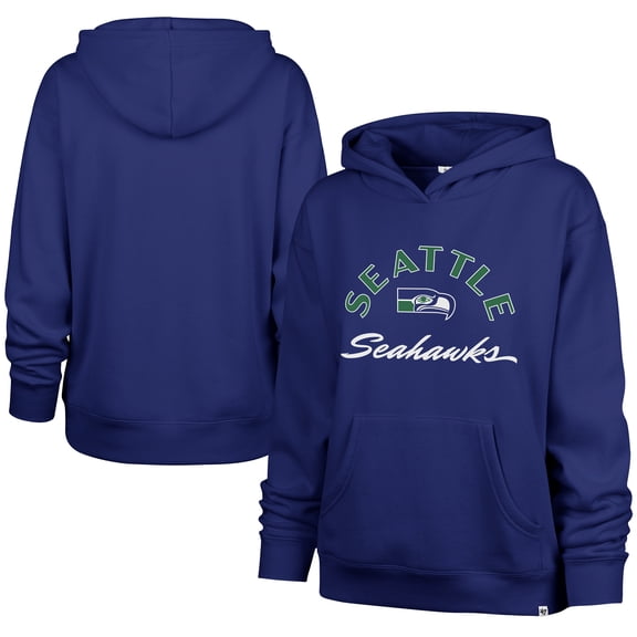 Women's '47 Royal Seattle Seahawks Whirlwind Naomi Pullover Hoodie