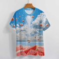 thumbnail image 3 of Summer Fruit Watermelon T Shirts Basic T-Shirt Short Sleeve Ladies Tee Shirt Summer Graphic Clothing, 3 of 6