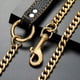 thumbnail image 4 of 1 pieza (dorada) Cadena Figaro de soldadura de acero inoxidable resistente de por vida Correa duradera para perros Correa de entrenamiento para caminar para perros grandes Pitbull Pastor Alemán Sincero Electrónica, 4 of 5