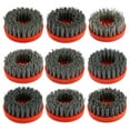 thumbnail image 2 of 1Pc 4Inch Round Antique Abrasive Brush M10 Back-Up Thread Nylon Silicon Carbon Grinding Abrasive Brush for Stone Granite Polish, 2 of 6