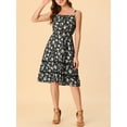 thumbnail image 5 of MODA NOVA Junior's Spaghetti Strap Dress Bohemian Ditsy Floral Summer Beach Flowy Sundress Midi Dress, 5 of 6