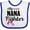 White and Royal, variant on Inktastic Breast Cancer Awareness My Nana is a Fighter Boys or Girls Baby Bib