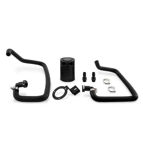 Mishimoto MMBCC-MUS4-15PBE Black Baffled Oil Catch Can Kit for 2015 Plus Ford Mustang EcoBoost