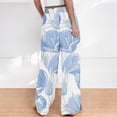 thumbnail image 4 of Cutuoiiu Plus Size Womens Elastic Waist Wide Leg Pants Fashion Print Casual Full Length Trousers Gifts, 4 of 4