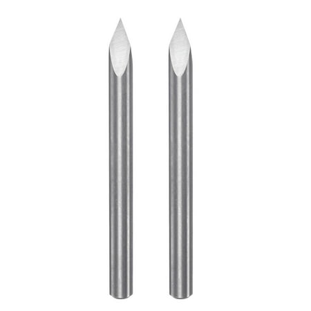 

Uxcell 1/8 Shank 0.1mm Tip 45 Degree Carbide 3 Flutes Wood Engraving CNC Bits 2 Pack