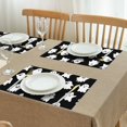 thumbnail image 3 of Halloween Cute Ghosts Pattern Summer Placemats Table Placemats Set Of 4-Linen Kitchen Washable Placemats Table Mats 11.8"x17.7" Non-Slip Heat Resistant, 3 of 6