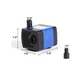 thumbnail image 2 of aquaneat Small Fountain Pump, 50 GPH Mini Submersible Water Pump with 3.3 ft Tubing, for Aquarium Fish Tank, Pet Water Fountain, Water Table, Waterfall, 2 of 3