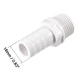 thumbnail image 4 of Uxcell 16mm Barbed x G1/2 Male Tube Fitting Adapter White 2 Pack, 4 of 4