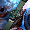 thumbnail image 3 of Curren New Watches For Mens Chronograph Leather Wristwatch Fashion Green Male Clock With Designed Dial - Quartz Wristwatches, 3 of 6