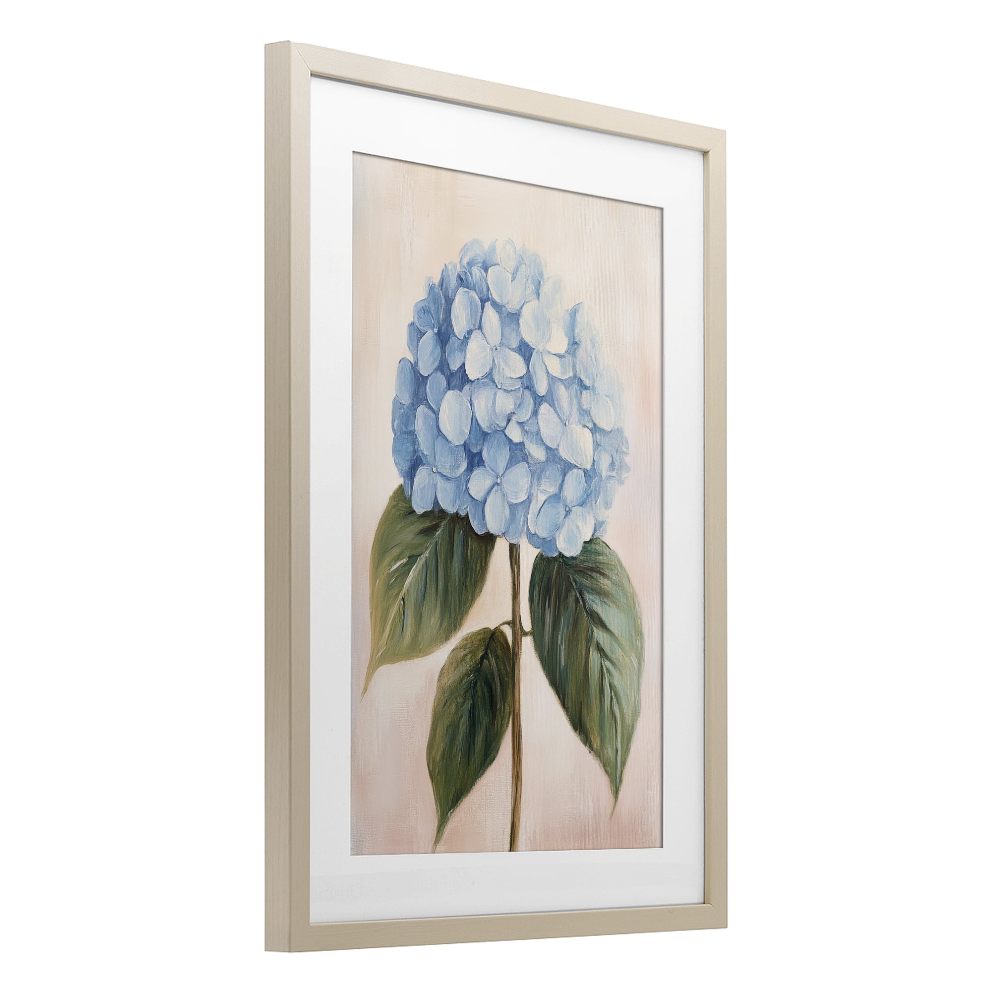 Stupell Industries Baby Blue Hydrangea Birch Framed Print Under Glass, design by Petal Prints Design