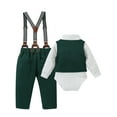 thumbnail image 2 of CARETOO Baby Boy Clothes 0-18 Months Formal Shirt Waistcoat Suspender Pants Tie Outfit Cotton Fabric, 2 of 18