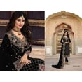 thumbnail image 4 of Eid Special Pakistani Indian Sewn Churidar Salwar Kameez Designer Dupatta Suits ( Black, S - 38 ), 4 of 5