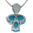 thumbnail image 2 of Carillon Turquoise Natural Gemstone Necklace Pendant 925 Sterling Silver Uniqe Jewelry, 2 of 4
