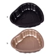 thumbnail image 3 of Molde para tarta grande Billuyoard en forma de corazón bandeja antiadherente de acero al carbono negro, 3 of 6