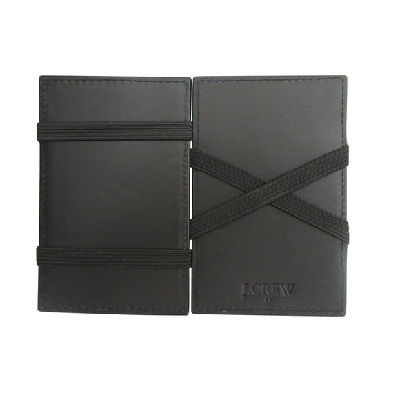 J Crew Magic Wallet for Men Black Leather