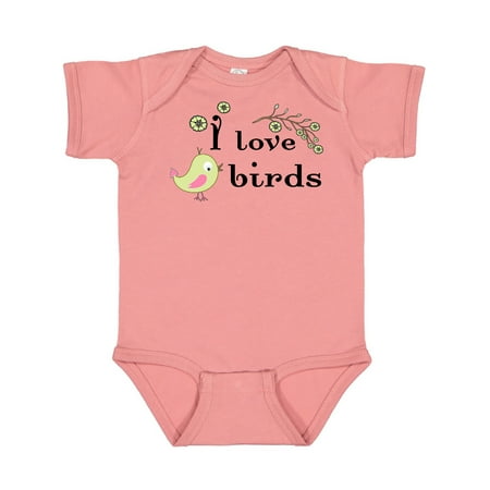 

Inktastic I Love Birds green Gift Baby Boy or Baby Girl Bodysuit