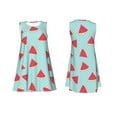 thumbnail image 7 of Lsque Watermelon Pattern Summer Dresses for Women – Sleeveless T-Shirt Swing Sundress, Perfect for the Beach and Casual Days, 7 of 7